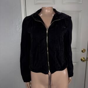 Vintage Y2K Unionbay Women's Shirt Coat Jacket Small Cotton Zip hooded Q3-13